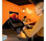 R-Go Tools Sacoche pour ordinateur portable R-Go Viva, cuir pleine fleur, avec support intégré pour ordinateur portable, noir