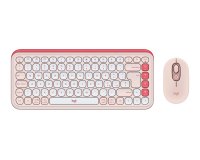 Logitech POP Icon Combo tastiera + Mouse Bluetooth (Rosa, Bianco)