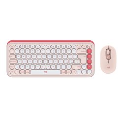 Logitech POP Icon Combo tastiera + Mouse Bluetooth (Rosa, Bianco)