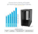StarTech.com 18U Enterprise-Grade Flat Pack Server Rack Cabinet, 19in Enclosed 4-Post Rack with 29in (75cm) Mounting Depth and 1764lb (800kg) Weight Capacity