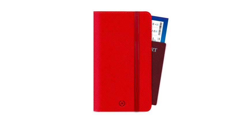 Celly Venere Passport Portafoglio Rosso Ecopelle