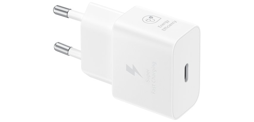 Ladegerät für Samsung Mobiltelefone Schnellladegerät 25W USB-C Anschluss Weiß