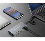 Conceptronic DONN22G replicatore di porte e docking station per laptop Cablato USB 3.2 Gen 2 (3.1 Gen 2) Type-C Grigio