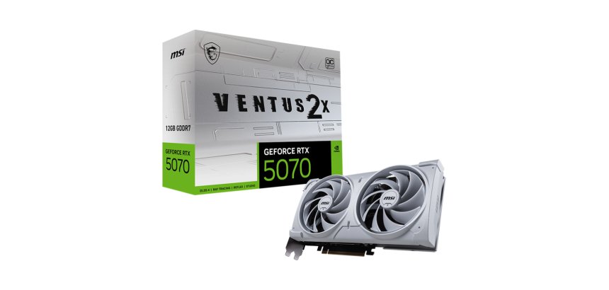 MSI GeForce RTX5070 VENTUS 2X OC White NVIDIA GeForce RTX 5070 12 GB GDDR7