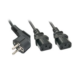 Lindy Câble secteur Schuko vers 2x C13, 2m