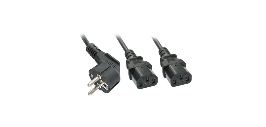 Lindy Câble secteur Schuko vers 2x C13, 2m