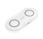 AISENS Cargador Inalambrico USB-C 15W 2 en 1 Para Movil Auriculares, Blanco