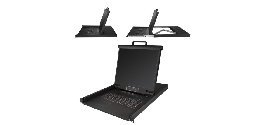 StarTech.com Console KVM à Montage Rack 16 ports avec Câbles de 1,82m - Switch KVM Intégré avec Écran LCD 19" - Tiroir LCD 1U Complet - KVM OSD - Durable 50,000 MTBF - Support USB + VGA - Clavier QWERTY