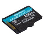 Kingston Technology Carte microSDXC Canvas Go Plus Gen4 200 Mo/s A2 U3 V30 256 Go + adaptateur