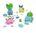 MEGA Pokémon Grass-Type Trainer Team Building Toy Kit, 4 Action Figures (118 Pieces) for Kids