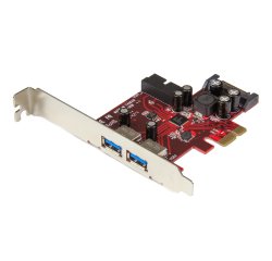 StarTech.com Scheda PCI Express USB 3.0 (5Gbps) a 4 porte - 2 esterne e 2 interne - Alimentazione SATA - Scheda di Espansione PICe USB 3.0 con Supporto UASP - 2 collettori scheda madre (IDC) interni