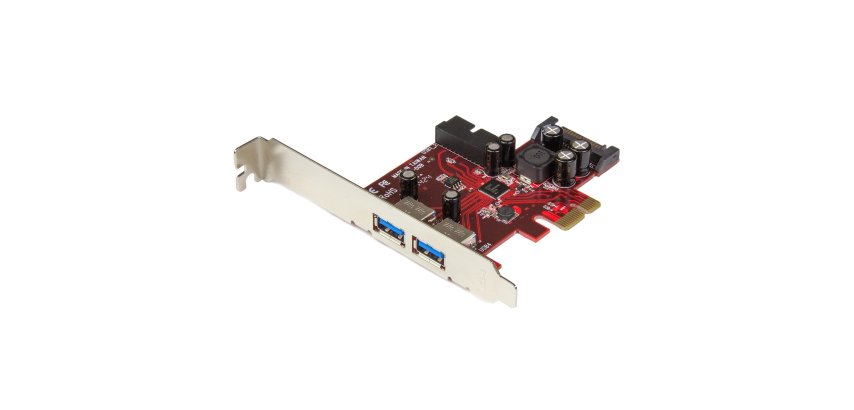 StarTech.com Scheda PCI Express USB 3.0 (5Gbps) a 4 porte - 2 esterne e 2 interne - Alimentazione SATA - Scheda di Espansione PICe USB 3.0 con Supporto UASP - 2 collettori scheda madre (IDC) interni