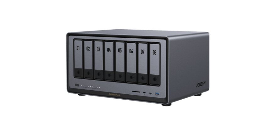 Serveur NAS Ugreen 8 baies DXP8800 Plus Gris anodisé