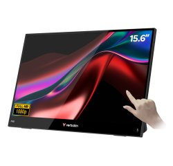 Verbatim Portable 15.6" FHD Touch Monitor LIGHT Monitor portatile Nero 39,6 cm (15.6") LCD 1920 x 1080 Pixel