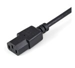 StarTech.com 1m Stroom Verlengkabel, C14 naar C13 Voedingskabel, 10A 125V, 18AWG, Computer Stroomkabel, IEC-320-C14 naar IEC-320-C13 AC Verlengkabel voor Netvoeding, UL-Listed