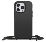 OtterBox React Necklace hoesje met MagSafe voor iPhone 14 Pro Max, ultradunne beschermhoes met verstelbare en afneembare kettingriem, getest volgens militaire standaard, Zwart