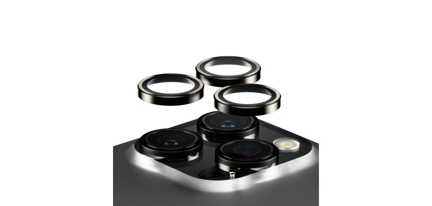 PanzerGlass ® Hoops® Metal Camera Lens Protector Black iPhone 15 Pro | 15 Pro Max Protector de pantalla Apple 1 pieza(s)