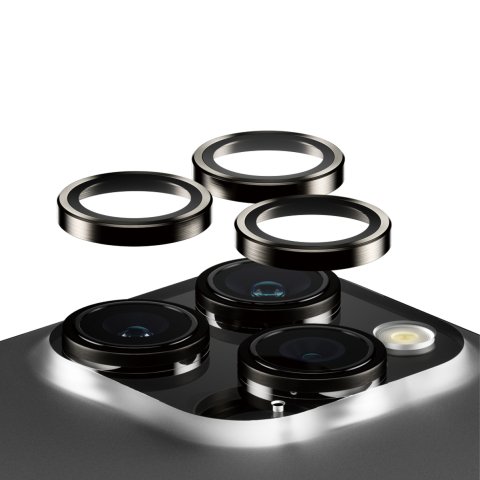 PanzerGlass ® Hoops® Metal Camera Lens Protector Black iPhone 15 Pro | 15 Pro Max Protector de pantalla Apple 1 pieza(s)