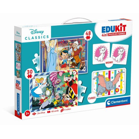 Clementoni Edukit 4 in 1 - Disney Classics Puzzle Cartoni