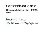 HP Cartucho de tinta original 301 Tri-color