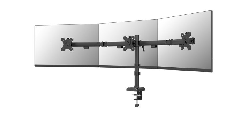 Neomounts DS60-600BL3 Brazo de monitor 10-27" - Quick-fix - Tope-a-180°