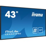 iiyama PROLITE LE4341S-B2 Écran plat de signalisation numérique 108 cm (42.5") LCD 350 cd/m² Full HD Noir 18/7