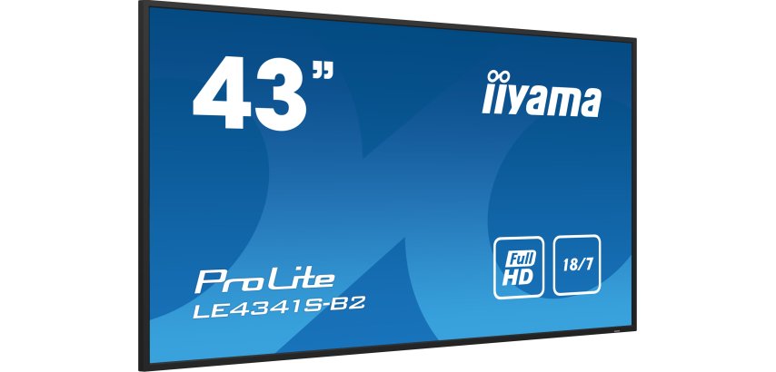iiyama PROLITE LE4341S-B2 Écran plat de signalisation numérique 108 cm (42.5") LCD 350 cd/m² Full HD Noir 18/7