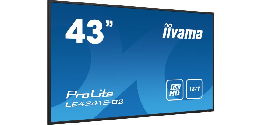 iiyama PROLITE LE4341S-B2 Écran plat de signalisation numérique 108 cm (42.5") LCD 350 cd/m² Full HD Noir 18/7