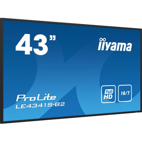 iiyama PROLITE LE4341S-B2 Écran plat de signalisation numérique 108 cm (42.5") LCD 350 cd/m² Full HD Noir 18/7