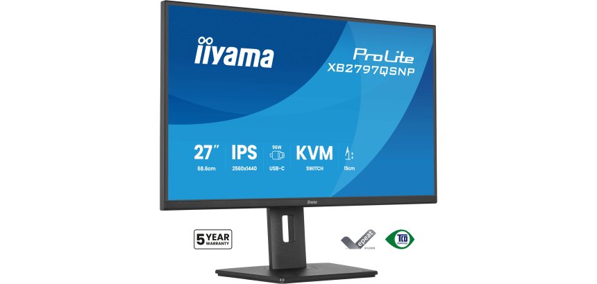 iiyama ProLite XB2797QSNP-B1 computer monitor 68,6 cm (27") 2560 x 1440 Pixels Quad HD LCD Zwart