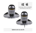 Fellowes Souris verticale ambidextre Penguin – Sans fil - Grand