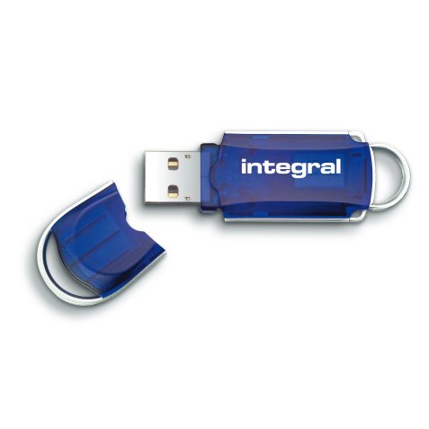 Integral INFD64GBCOU lecteur USB flash 64 Go USB Type-A 2.0 Bleu, Argent