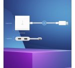 j5create USB-C® a USB-C® dual con vídeo o suministro de energía