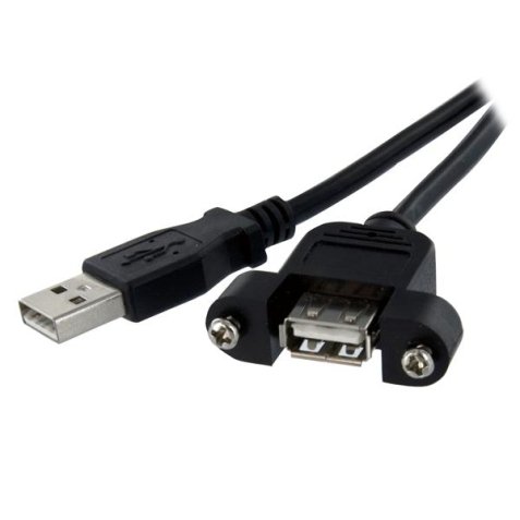 StarTech.com 3 ft Panel Mount USB Cable A to A - F/M