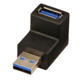 Lindy 71260 changeur de genre de câble USB A Noir