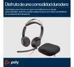 HP Poly Auriculares Poly Blackwire 5220 estéreo USB-C + conector de 3,5 mm + adaptador USB-C/A (paquete)
