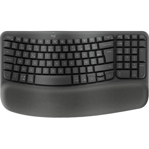 Logitech Wave Keys clavier Bureau RF sans fil + Bluetooth AZERTY Français Graphite