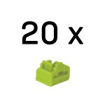 Lindy Bloqueurs de port RJ-45, 20 pièces, Vert