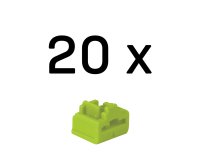Lindy RJ-45 Port Blockers (Without Key) - Pack of 20, Green