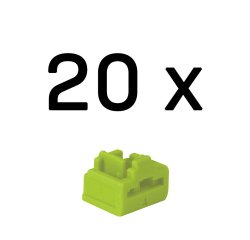 Lindy RJ-45 Port Blockers (Without Key) - Pack of 20, Green