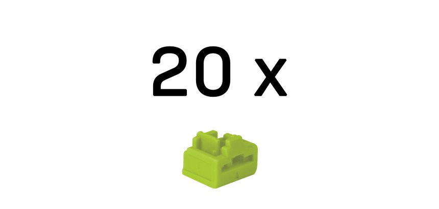 Lindy Bloqueurs de port RJ-45, 20 pièces, Vert