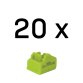 Lindy 47895 clip sicura Bloccaporte RJ-45 Verde Acrilonitrile butadiene stirene (ABS) 20 pz