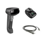 Zebra Lector de Códigos de Barras DS2278 Inalámbrico con Base, Lector de Códigos 1D 2D QR Code, Cable USB Apantallado, De Mano