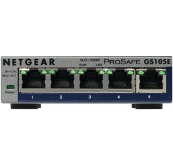 NETGEAR GS105E-200PES switch Gestionado L2/L3 Gigabit Ethernet (10/100/1000) Gris