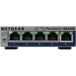 NETGEAR GS105E-200PES commutateur réseau Géré L2/L3 Gigabit Ethernet (10/100/1000) Gris