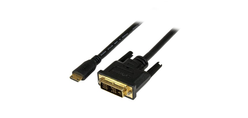 StarTech.com Câble Mini HDMI vers DVI de 2m - Câble DVI-D vers HDMI (1920x1200p) - Mini HDMI Mâle 19 Broches vers DVI-D Mâle - Câble Convertisseur pour Moniteur Numérique M/M