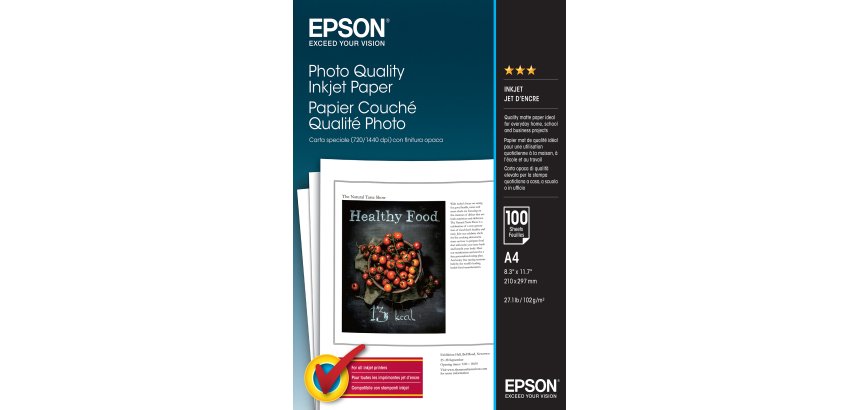 Epson Photo Quality Inkjet Paper - A4 - 100 Sheets