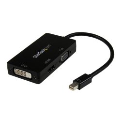 StarTech.com Adaptador Conversor de Mini DisplayPort a VGA DVI o HDMI - Convertidor A/V 3 en 1 para viajes