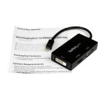 StarTech.com Adaptateur de voyage Mini DisplayPort vers VGA / DVI / HDMI - Convertisseur vidéo 3-en-1