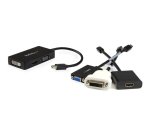 StarTech.com Adaptateur de voyage Mini DisplayPort vers VGA / DVI / HDMI - Convertisseur vidéo 3-en-1